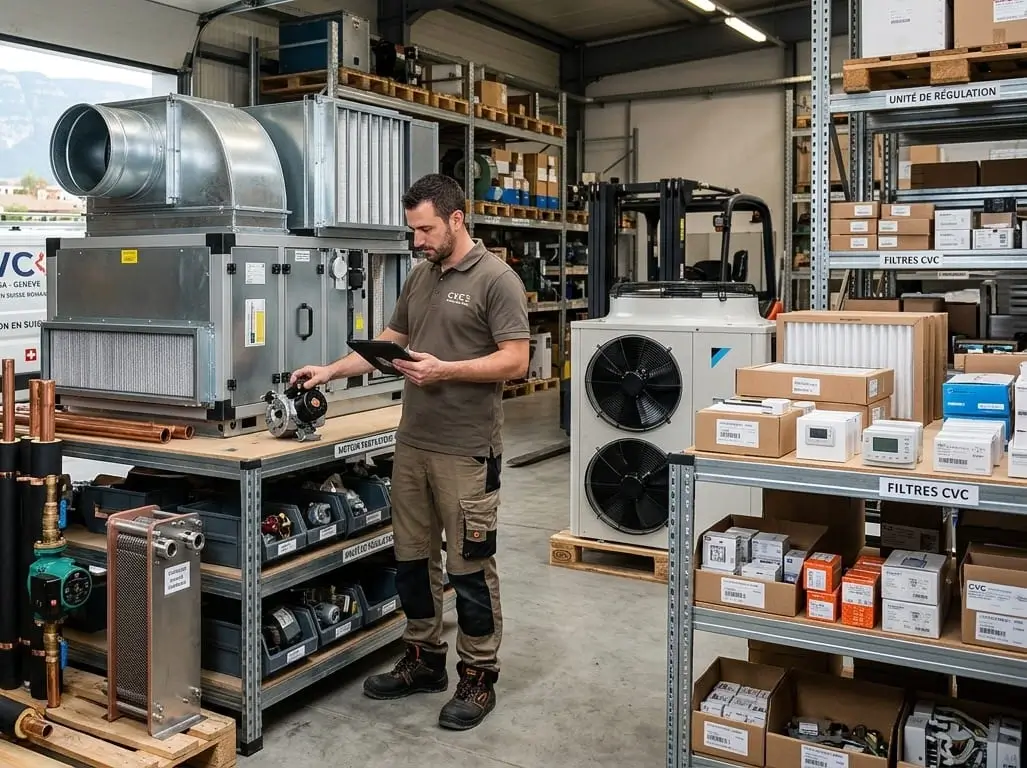 Équipements et pièces détachées CVC pour professionnels à Genève